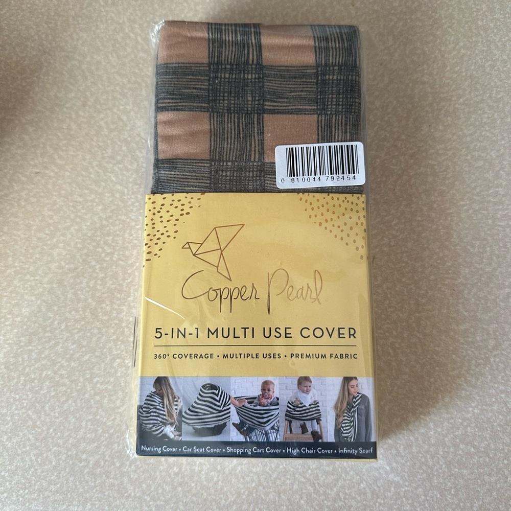Copper Pearl Multi-Use Cover in Plaid
